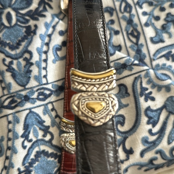 Reversible leather belt small size 29 brown and black Brighton - Picture 8 of 14